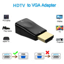 HD 1080P HDMI-Compatible to VGA Adapter VGA Output Laptop Converter (Black)