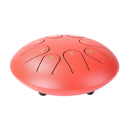 Ethereal 6 inch Steel Tongue Hand Pan Drum Tank 8 Tones with Mallets (Red) Newly