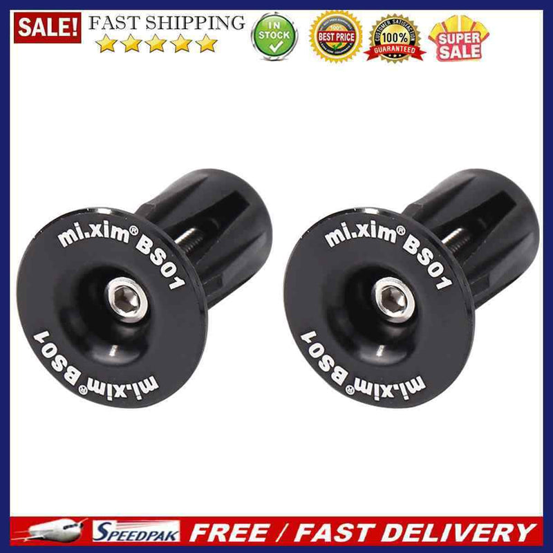 2x Burnt Blue Aluminum Bicycle Handlebar End Caps Plugs for Mountain Road B