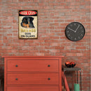 Home Weatherproof Retro Chic Dog Sign Iron Painting Wall Drawing Art Template