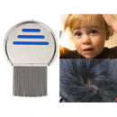 Stainless Steel Density Teeth Hair Lice Comb Dust Free Brush (Blue) Newly