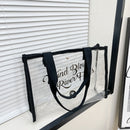 Casual Beach Transparent Large Capacity Handbag PVC Waterproof Portable Tote Bag
