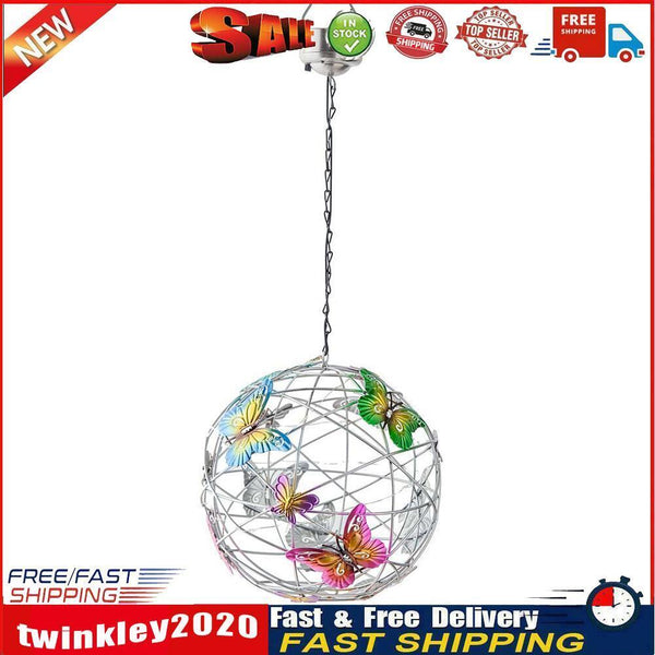 Solar Luminous Butterflies Round Ball Light Outdoor Waterproof Garden Lamp Newly