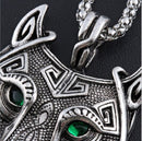 Metal Norse Fenrir Pendant Necklace Nordic Scandinavian Amulet Viking Wolf Head