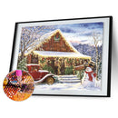 5D DIY House Scenery Full Round Rhinestone Diamond Painting Mosaic Decor Craf