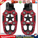 2pcs Universal 8mm Metal Motorcycle Foot Pedals Footrests w/ Spring(Red) Newly