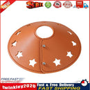 PU Leather Star Table Lamp Shade Covers Dustproof Spotlight Case (Brown) Newly