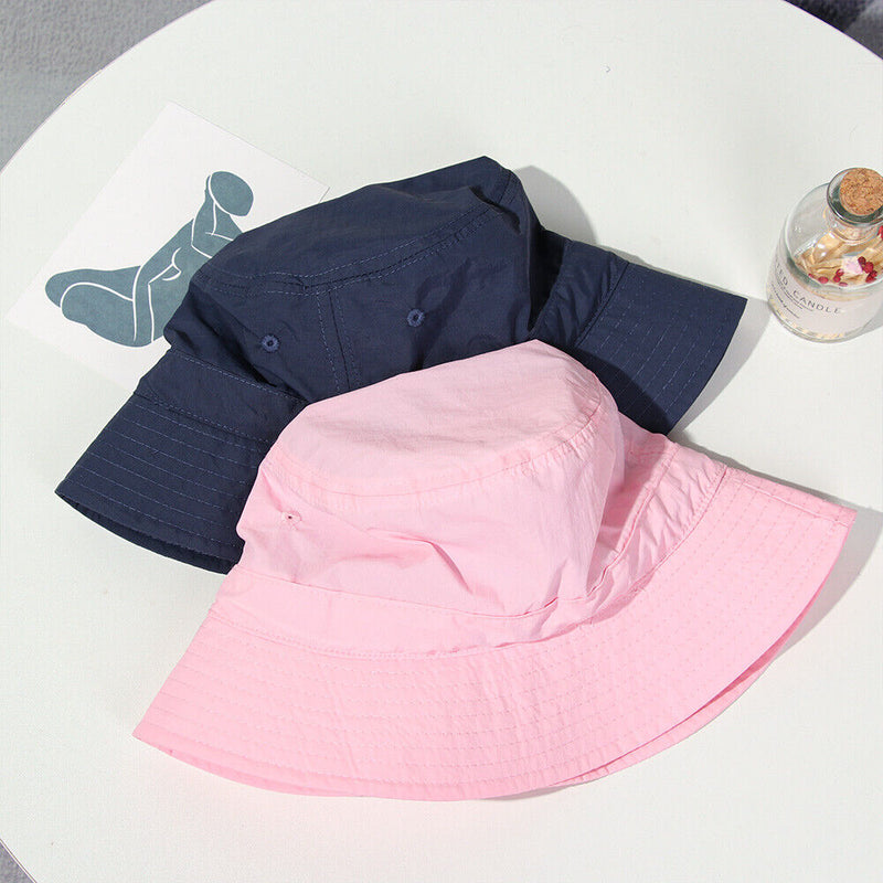 With Windproof Rope Foldable Anti-UV Bucket Hat Beach Cap Sun Hat Fisherman Cap