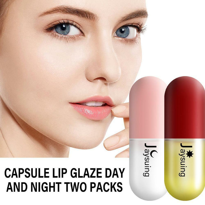 2x Instant Lip Plumper Capsule Glossy Lip Balm Long Lasting Moisturizer