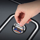 30W Mini USB Mobile Phone Car Charger 5A Dual Ports Fast Charging Phone Adapter