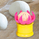 Chinese Baozi Pastry Pie Stuffed Bun Maker Mold DIY Kitchen Tool (Yellow L)