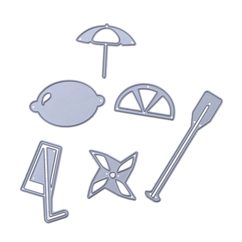 snowvirtuos 6pcs DIY Cute Objects Cutting The Metal Stencils for Scrapbook E