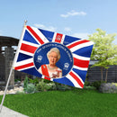 Polyester Giant England Flag Hanging Banners with Queen Elizabeth II (A) Newly