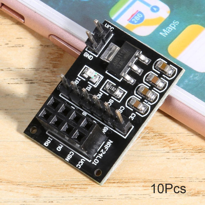 10pcs 3.3V Wireless Adapter Module Socket Adapter Board for 8Pin NRF24L01 Newly