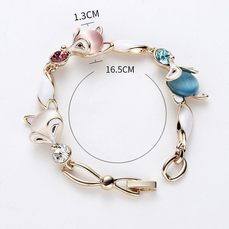 Unique Design Women Girls Teen Suitable Gift Valentine Bracelet Fox Birthday