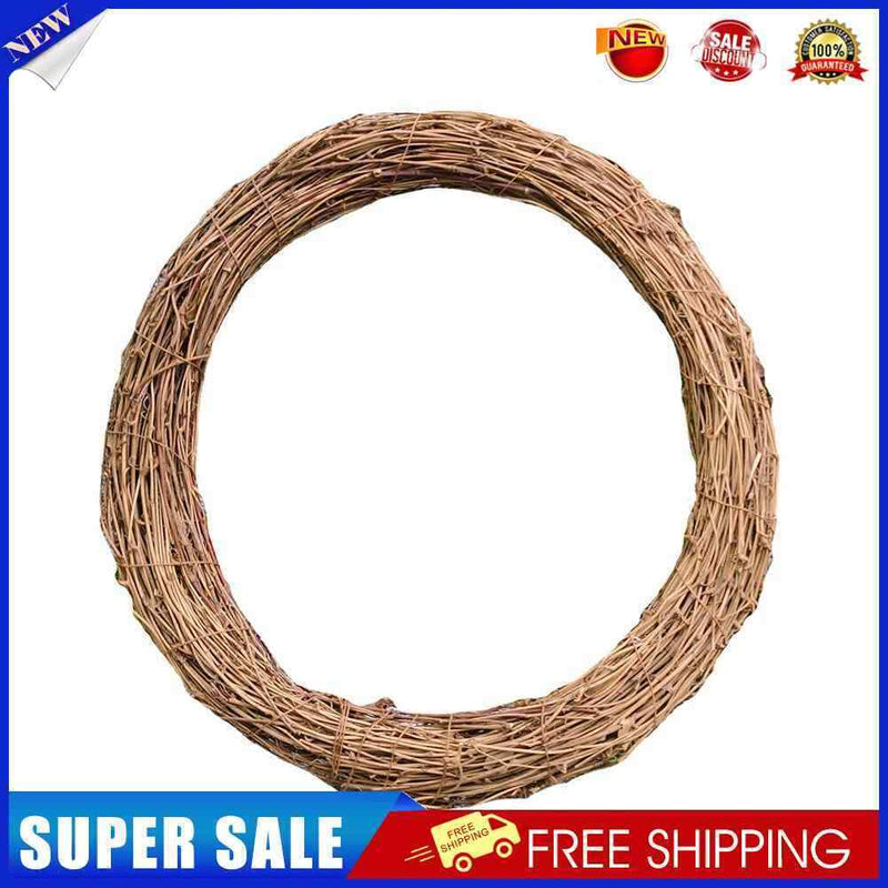 3pcs Rattan Ring Artificial Flowers Dried Plant Wreath25cm+30cm+35cm