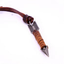 Gifts Handmade Punk Jewelry Men Leather Chain Necklace Arrow Pendant Choker