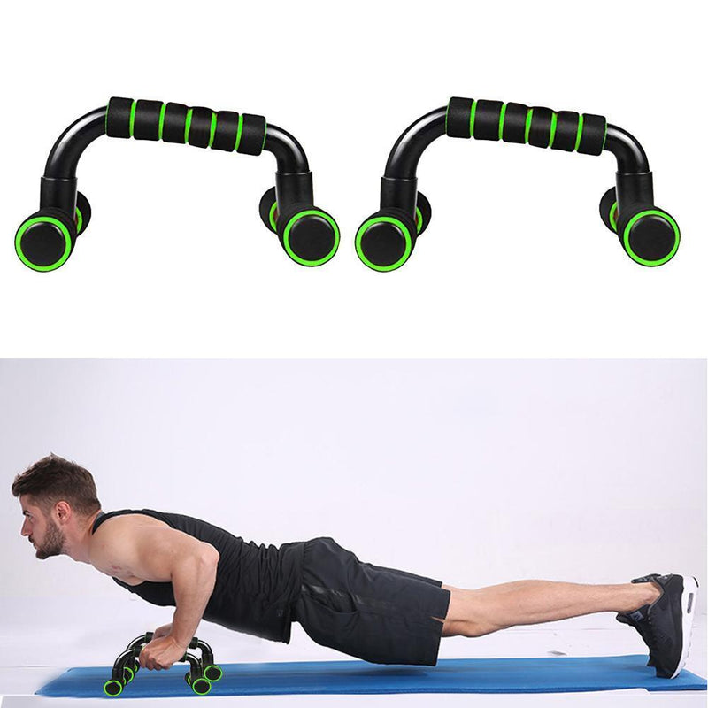 1 Pair H-shaped Push-ups Handles Chest Muscle Training Sports Fitness Equipment