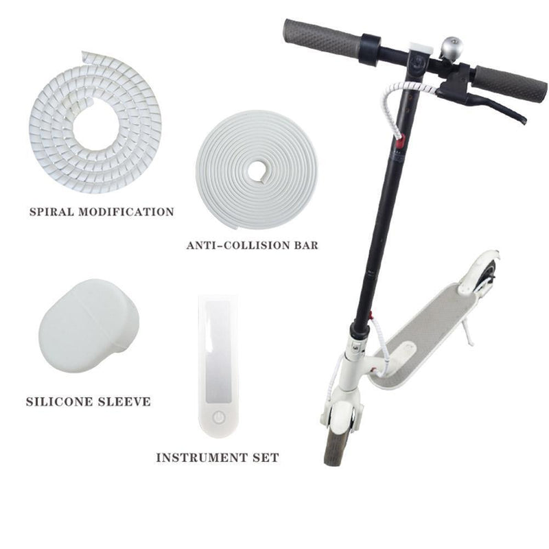 Electric Scooter Protection Set Anti-Collision Strip for M365 Pro (White) Newly