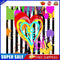5D Diamond Painting Kit Doodle Heart Full Round Drill Rhinestone DIY Crafts