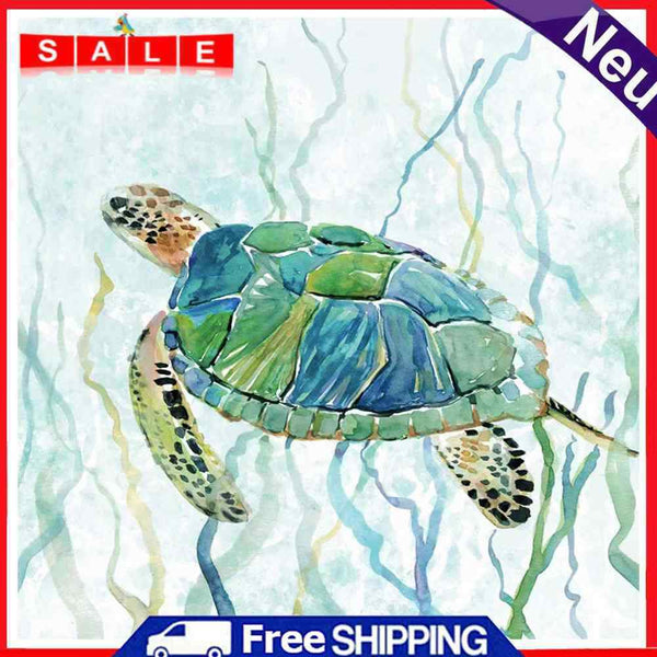 Oil Paint By Numbers Picture DIY Painting Turtle Animal Acrylic Paint Decor
