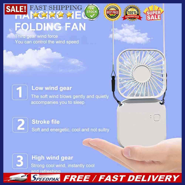 Portable Electric Fan 3 Speed Adjustable Small Fan Air Cooler for Outdoor Sports