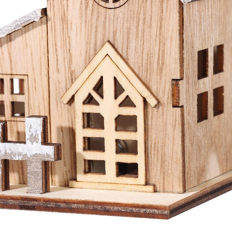 Wedding Party Tree Hanging LED Light Lamp Xmas Ornament Christmas Wood House