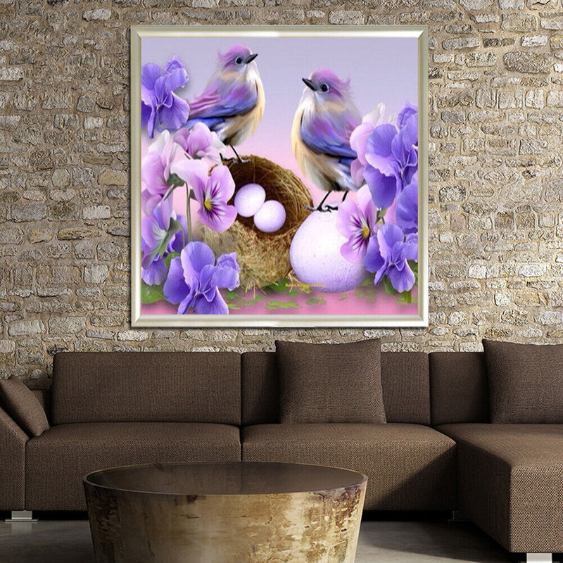 5D DIY Round Drill Diamond Painting Bird Cross Stitch Embroidery Mosaic Kit