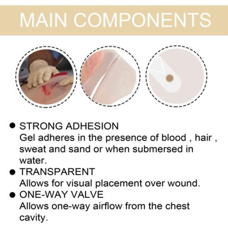 Dressing Bandage Aid Bandage Vent Bandage Chest Seal Adhesive Wound Dressings