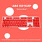 104pcs Universal Mechanical Keyboard Keycaps PC Bakclit Key Cap Set (Red)