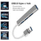 USB C HUB USB 3.0 Type-C Hub 4 Ports Splitter Adapter for PC (A809 Grey)
