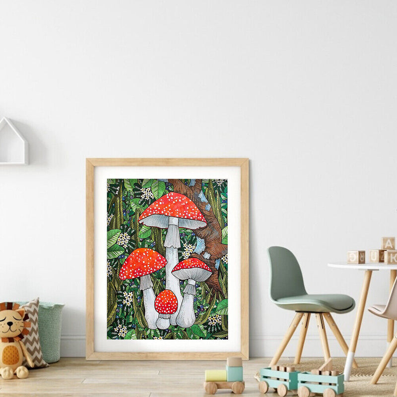 Diamond Painting DIY Poisonous Mushrooms Full Round Diamond Rhinestone Set