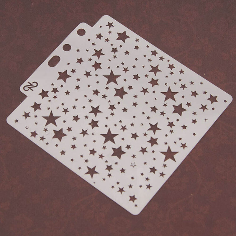 Star Hollow Lace Ruler Embossing Theme Template DIY Photo Album Drawing Tool