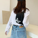 Women Fanny Pack Nylon Butterfly Reflective Casual Shoulder Crossbody Chest Bags