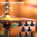 8pcs Black Drum Cymbal Sleeves Plastic Replacement for Shelf Drum Accessories
