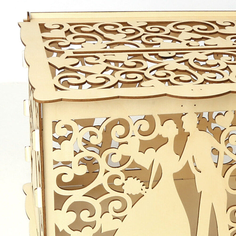 Hollow Wedding Reception Greeting Card Box Creative Birthday Party Decor Case