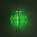 Solar Nylon Lantern Lamp Waterproof Hanging Light Festival Decor (Green) Newly
