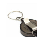 Metal Retractable Keychain Anti-Lost Anti-Theft EDC Keyring Buckle (Black) Newly