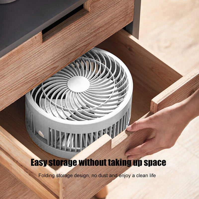 Portable Summer Silent Student Desktop Table Fan Folding Telescopic Floor Fan