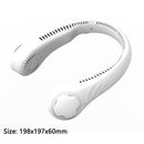 Air Cooling Hanging Neck Fan Leafless Sport Travel Personal Fans (White)