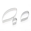 3pcs/set Metal Cookie Cutters Biscuit Mold Leaves Fondant Cake Mould