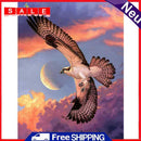 11CT Full Cross Stitch Dusk Eagle Stamped DIY Embroidery Kits Cotton Thread Arts