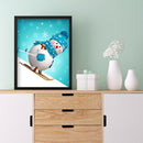 Cute snowman 5D Diamond Painting DIY Full Drill Round Rhinestone