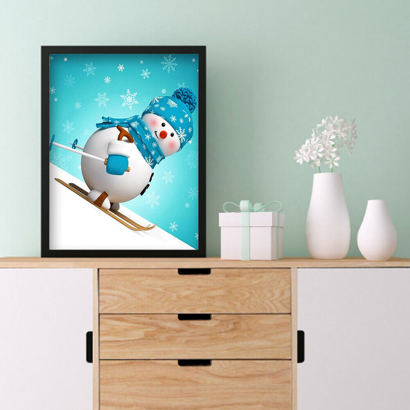 Cute snowman 5D Diamond Painting DIY Full Drill Round Rhinestone