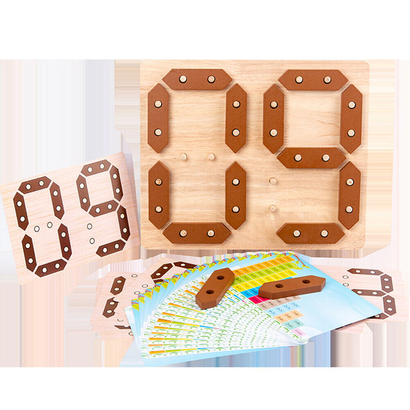 Wooden Numbers Board Subtraction Supplement Teaching Kids Early Educational Game