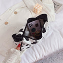 Fashion Cow Milk Print Crossbody Bags Women Canvas Casual Shoulder Handbag Pouch