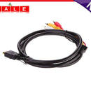 1.5m HDMI Male, 3 RCA Audio Video AV Component Cable 5ft Component Signal