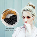 Women Silk Scrunchy Multicolor Hair Band Ties Hair Styling Tools (Yellow) Newly