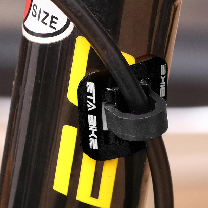 5pcs Bike Brake Cable Guide Clips Aluminium Alloy C Buckles Clamp (Black)