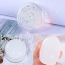 and Detachable Clear Jelly Nail Art Diamond Design Nail Stamper Scraper Set